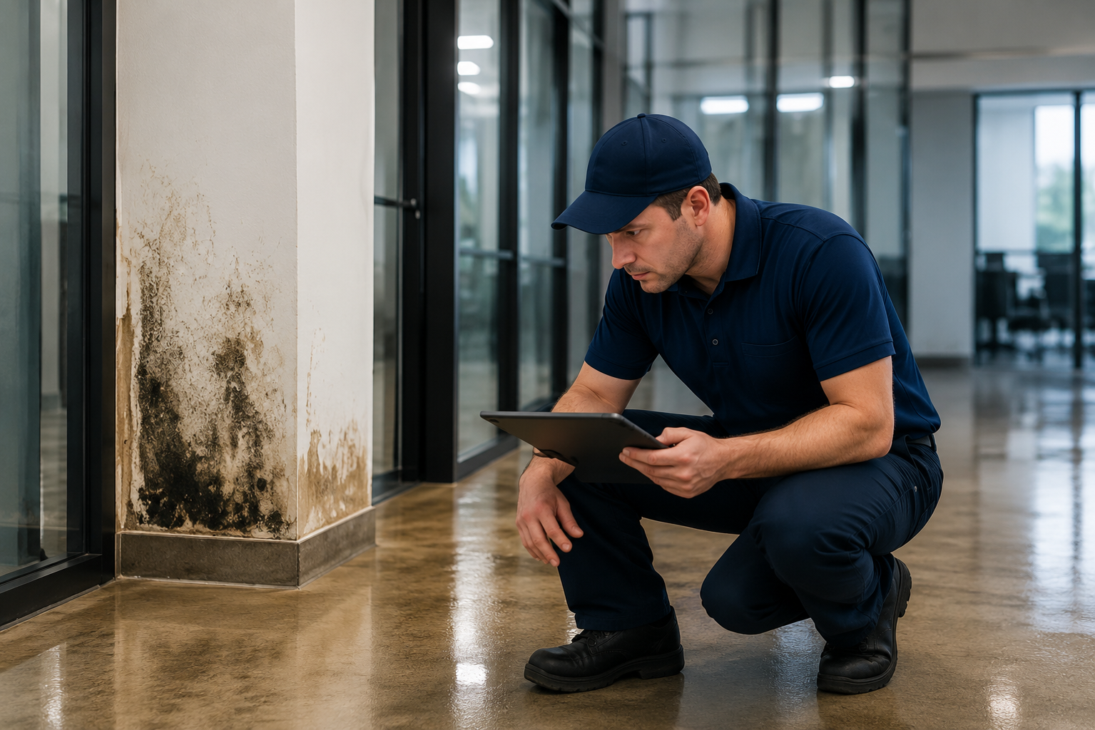 Commercial water damage restoration